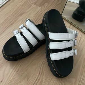 Dr. Martens White and Black Sandals